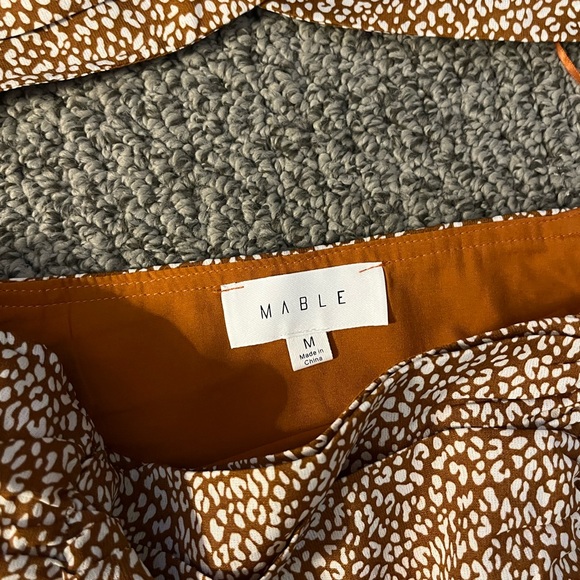 Two piece brown and tan tank top and skirt set. - Picture 5 of 10